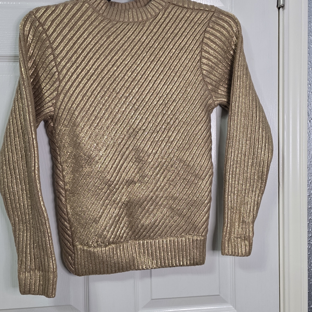 Gold Ribbed Sweater - Picture 4 of 6